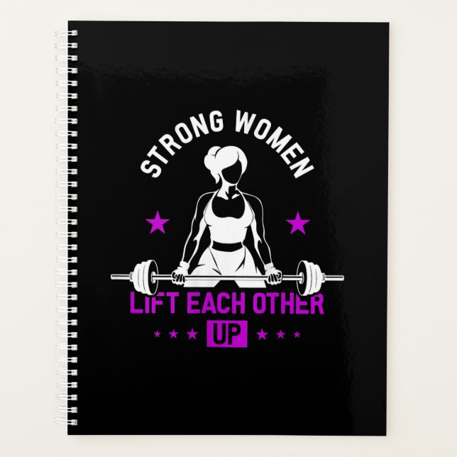 Womens Bodybuilding Gym Workout And Funny Training Planner (Front)