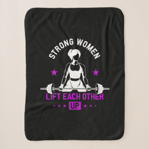 Womens Bodybuilding Gym Workout And Funny Training Sherpa Blanket