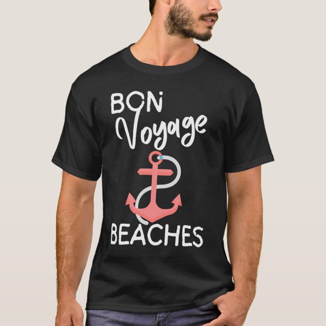 Women's Bon Voyage Beaches Cruise Ship Graphic For T-Shirt (Front)