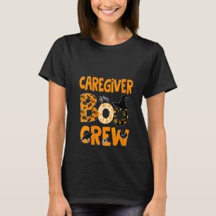 Womens Boo Boo Crew Caregiver Halloween Ghost Cost T-Shirt