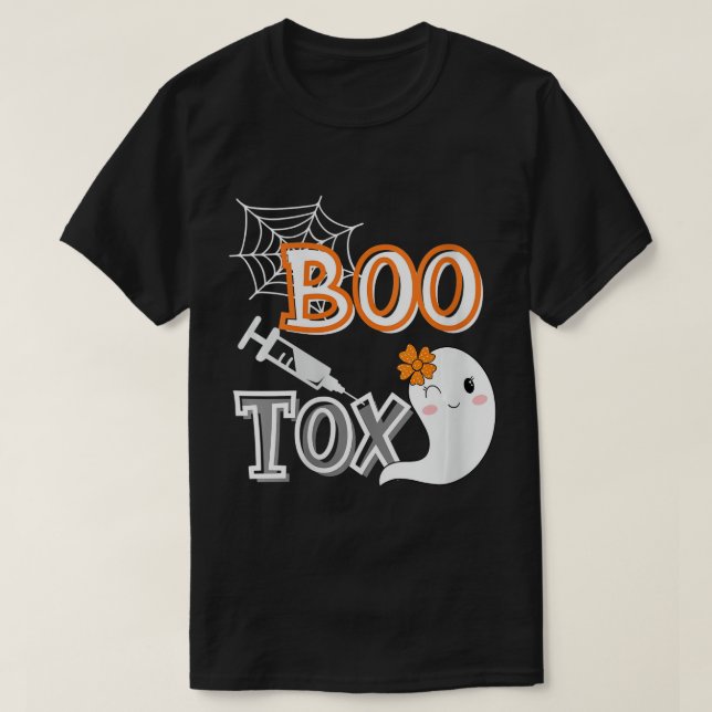 Womens BOO-Tox Nurse Injector Halloween Filler Bot T-Shirt (Design Front)