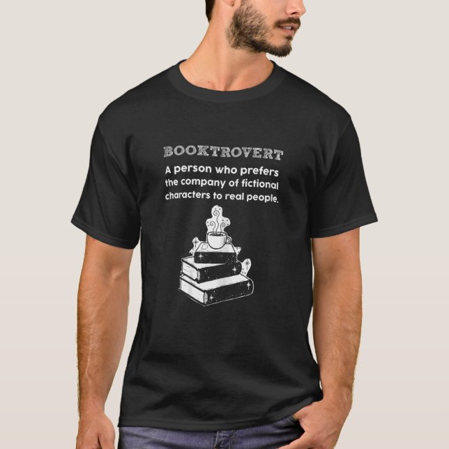Womens Book Trovert Definition Reading Book T-Shirt (Front)