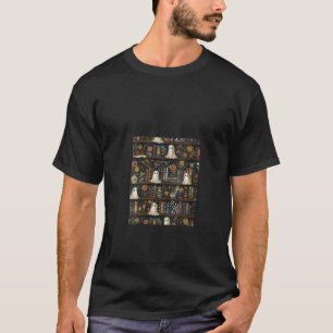 Womens Bookish Ghosts Book Lover Cute and Spooky B T-Shirt