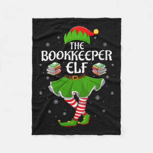 Womens Bookkeeper Elf Christmas Family Girls Women Fleece Blanket