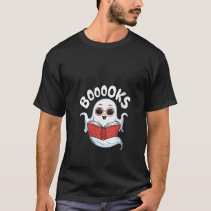 Womens Boooks Ghost Halloween Librarian Book Lover T-Shirt