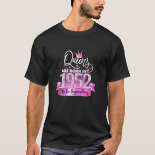Womens Born In 1952 I Elegant Pink Black Party Out T-Shirt