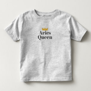 Womens Born March April Aries Queen Zodiac Aries Toddler T-Shirt