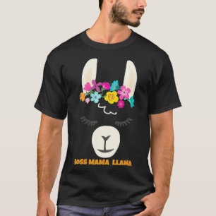 Womens BOSS MAMA LLAMA Epic Last Minute Gift Valen T-Shirt
