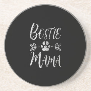 Womens Bostie Mama Shirt Boston Terrier Lover Coaster
