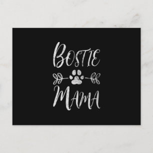 Womens Bostie Mama Shirt Boston Terrier Lover Holiday Postcard