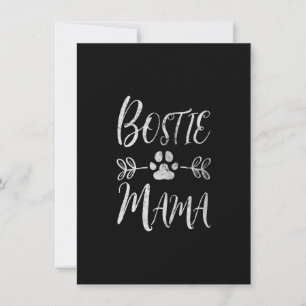 Womens Bostie Mama Shirt Boston Terrier Lover Thank You Card