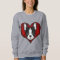 Women's Boston Terrier Heart Design Hoodie