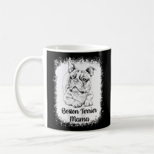Womens Boston Terrier Mama Bleached Cute Dog Mum Coffee Mug