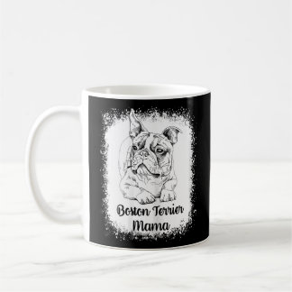 Womens Boston Terrier Mama Bleached Cute Dog Mum Coffee Mug