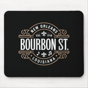 Womens Bourbon Street New Orleans Music Est 1718 V Mouse Pad