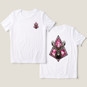 Women's Bow Hunting Deer – Pink Camo Broadhead Tri-Blend Shirt