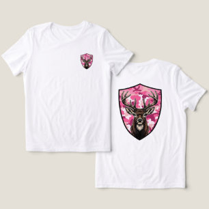 Women's Bow Hunting Deer – Pink Camo Shield Tri-Blend Shirt