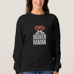 Womens Boxer Mama Dog Mum design Sweatshirt