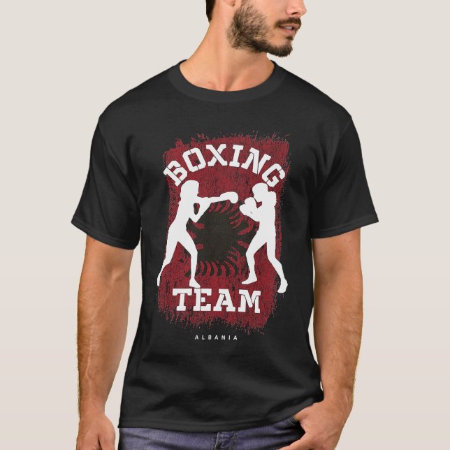 Womens Boxing Albania Combat Sports Fighter Boxing T-Shirt (Front)