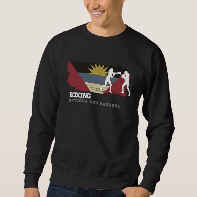 Womens Boxing Antigua & Barbuda Combat Sports Figh Sweatshirt (Front)