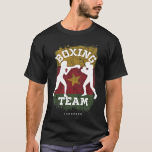 Womens Boxing Cameroon Combat Sports Fighter Boxin T-Shirt