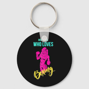 Womens Boxing Girl Kickboxing Boxer Key Ring