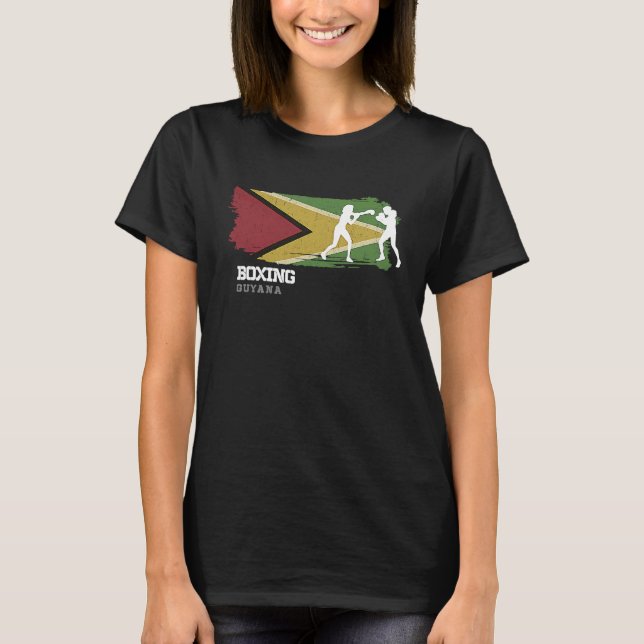 Womens Boxing Guyana Combat Sports Fighter Boxing  T-Shirt (Front)