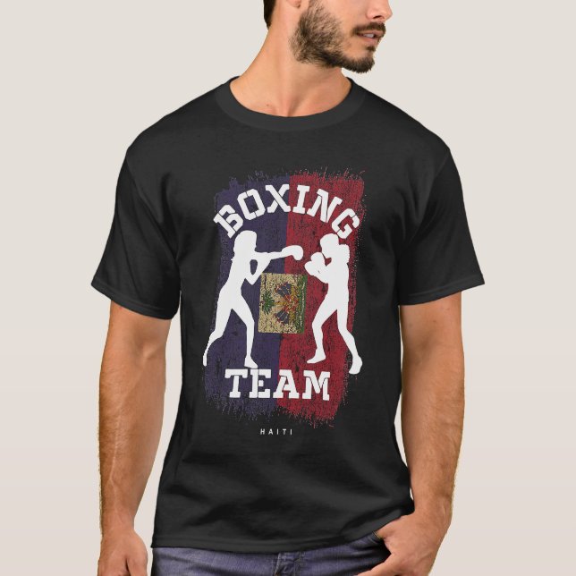 Womens Boxing Haiti Combat Sports Fighter Boxing T-Shirt (Front)
