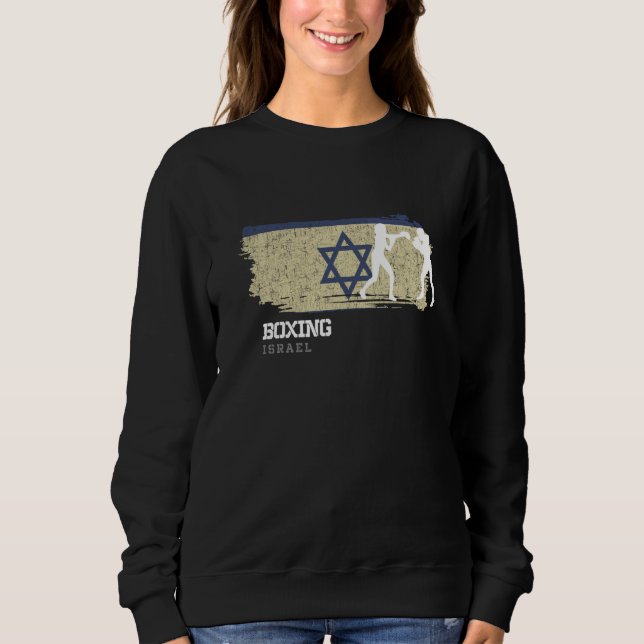 Womens Boxing Israel Combat Sports Fighter Boxing  Sweatshirt (Front)
