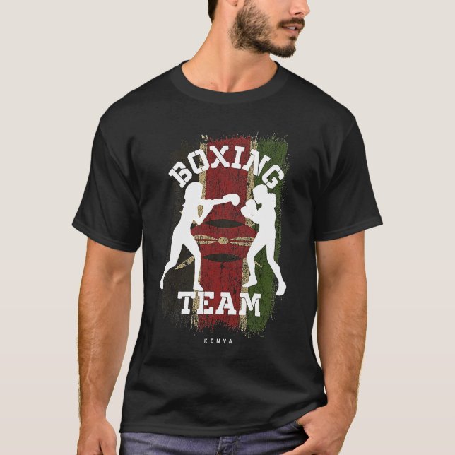 Womens Boxing Kenya Combat Sports Fighter Boxing T-Shirt (Front)