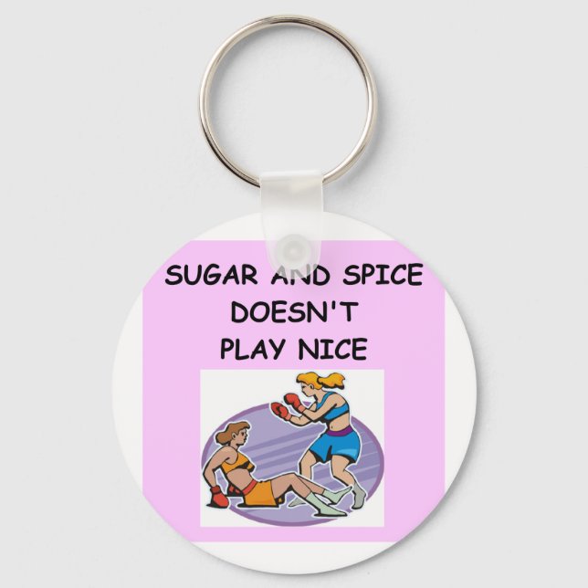 women's boxing key ring (Front)