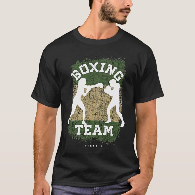 Womens Boxing Nigeria Combat Sports Fighter Boxing T-Shirt (Front)