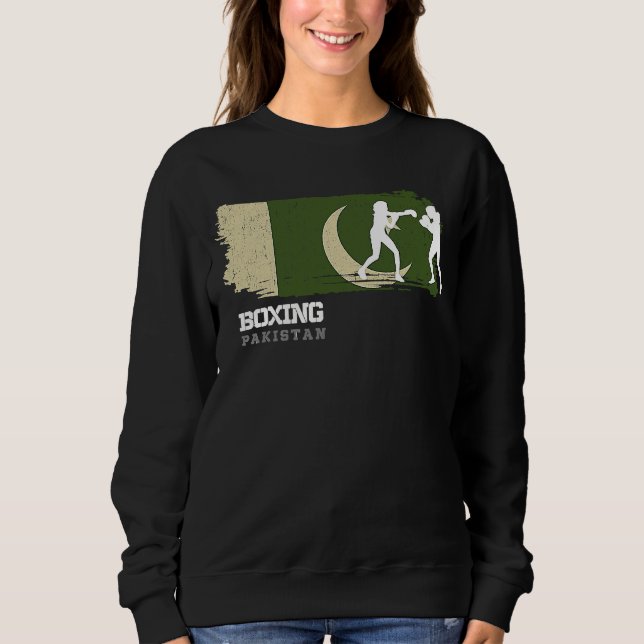 Womens Boxing Pakistan Combat Sports Fighter Boxin Sweatshirt (Front)