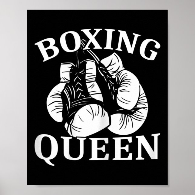 Womens Boxing Queen Fighter Kickboxing  Poster (Front)