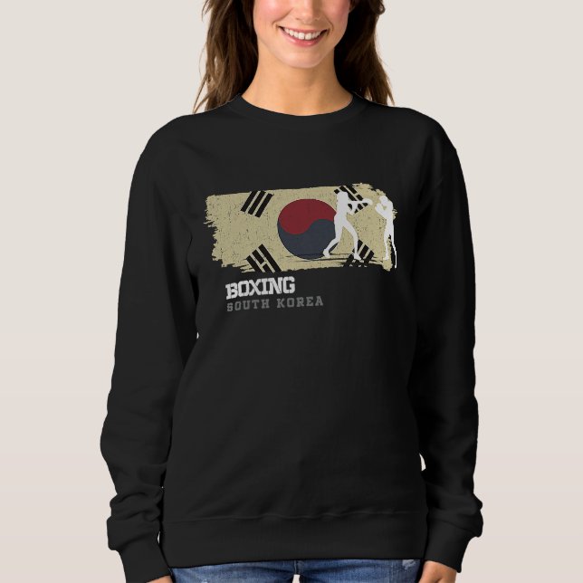 Womens Boxing South Korea Combat Sports Fighter Bo Sweatshirt (Front)