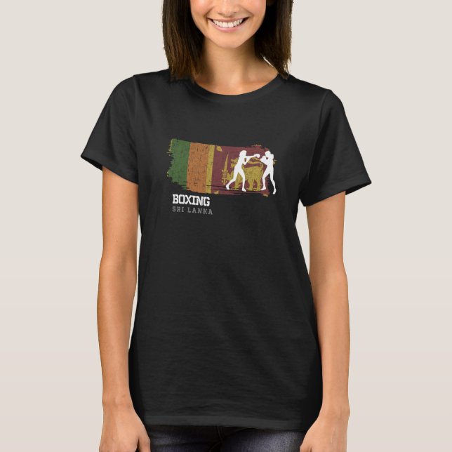 Womens Boxing Sri Lanka Combat Sports Fighter Boxi T-Shirt (Front)