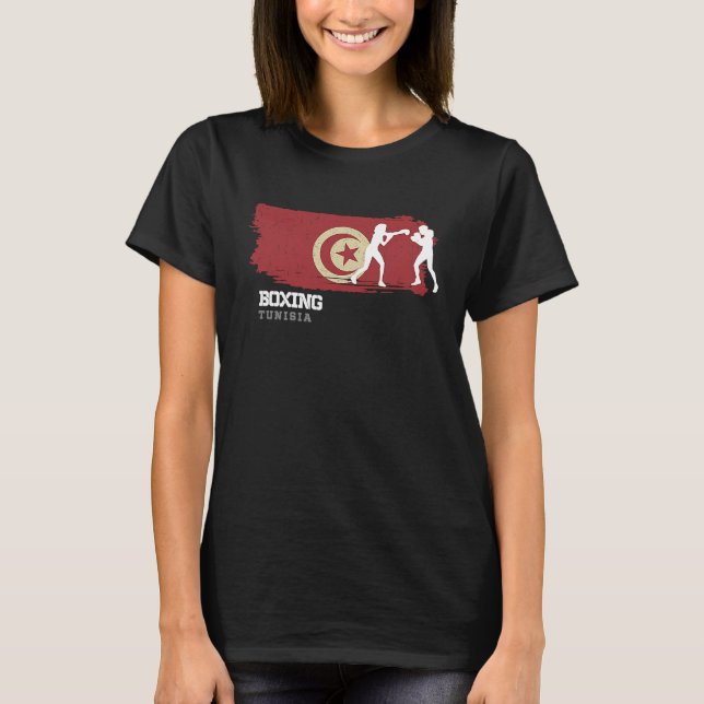 Womens Boxing Tunisia Combat Sports Fighter Boxing T-Shirt (Front)