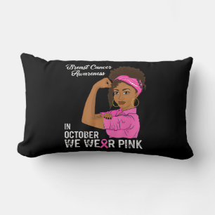 Womens Breast Cancer Awareness In October We Wear Lumbar Cushion