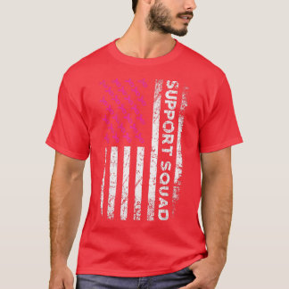 Womens Breast Cancer Awareness Warrior Support Squ T-Shirt