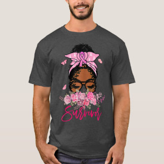 Womens Breast Cancer Survivor Rosie Riveter Pink A T-Shirt