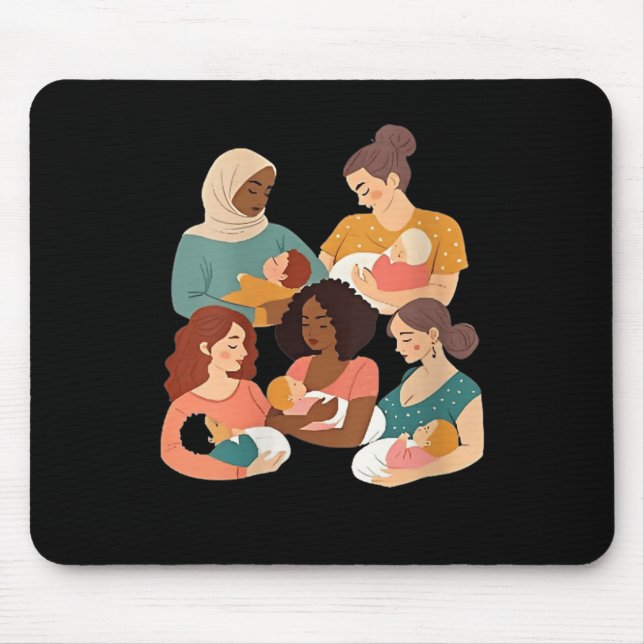 Womens Breastfeeding Lactation Consultant Birth Wo Mouse Pad (Front)