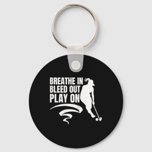 Womens Breath In Bleed Out Play On - Vintage Field Key Ring