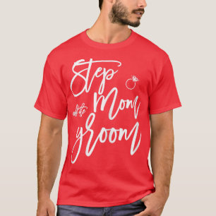 Womens Bridal Party T s Stepmom Of The Groom Navy  T-Shirt