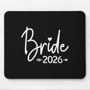 Women's bride est 2026 married wedding bridal mouse pad