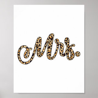 Womens Bride Groom Mrs Leopard Print Wedding Match