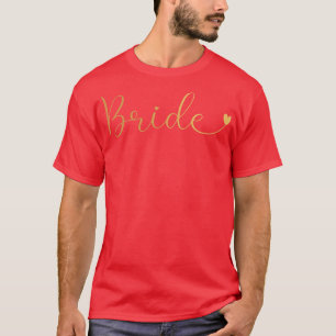 Womens Bride Stag Party Wedding Heart T-Shirt