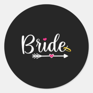 Womens Bride To Be Womens Wedding Marry Bride Groo Classic Round Sticker