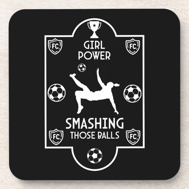 Womens British British Soccer Coaster (Front)