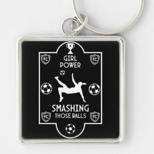 Womens British British Soccer Key Ring