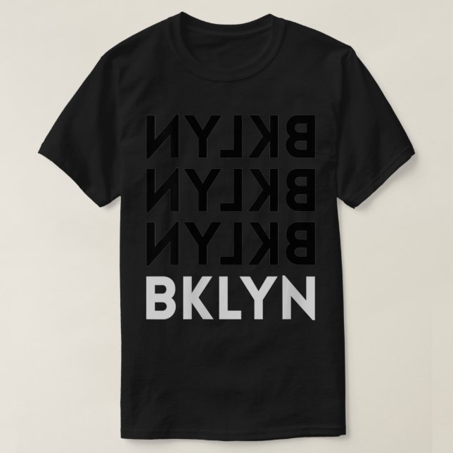 Womens Brooklyn Gifts  (Three BlackOne White) BKLY T-Shirt (Design Front)